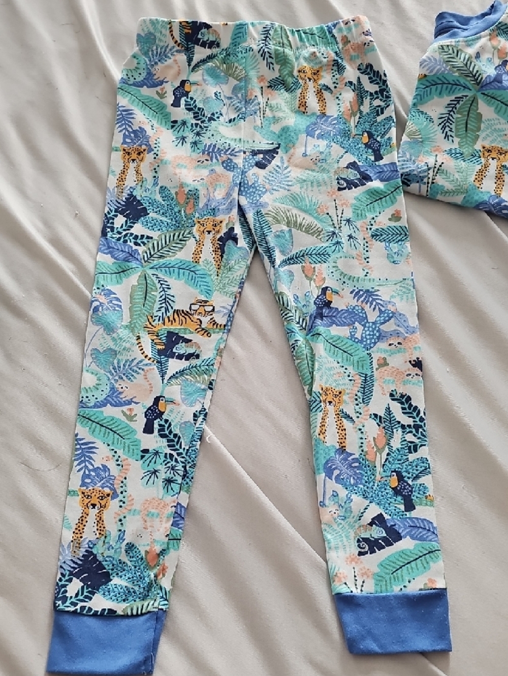 Kids Jungle Animal Pajama Set - Blue & Green - Picture 5 of 5